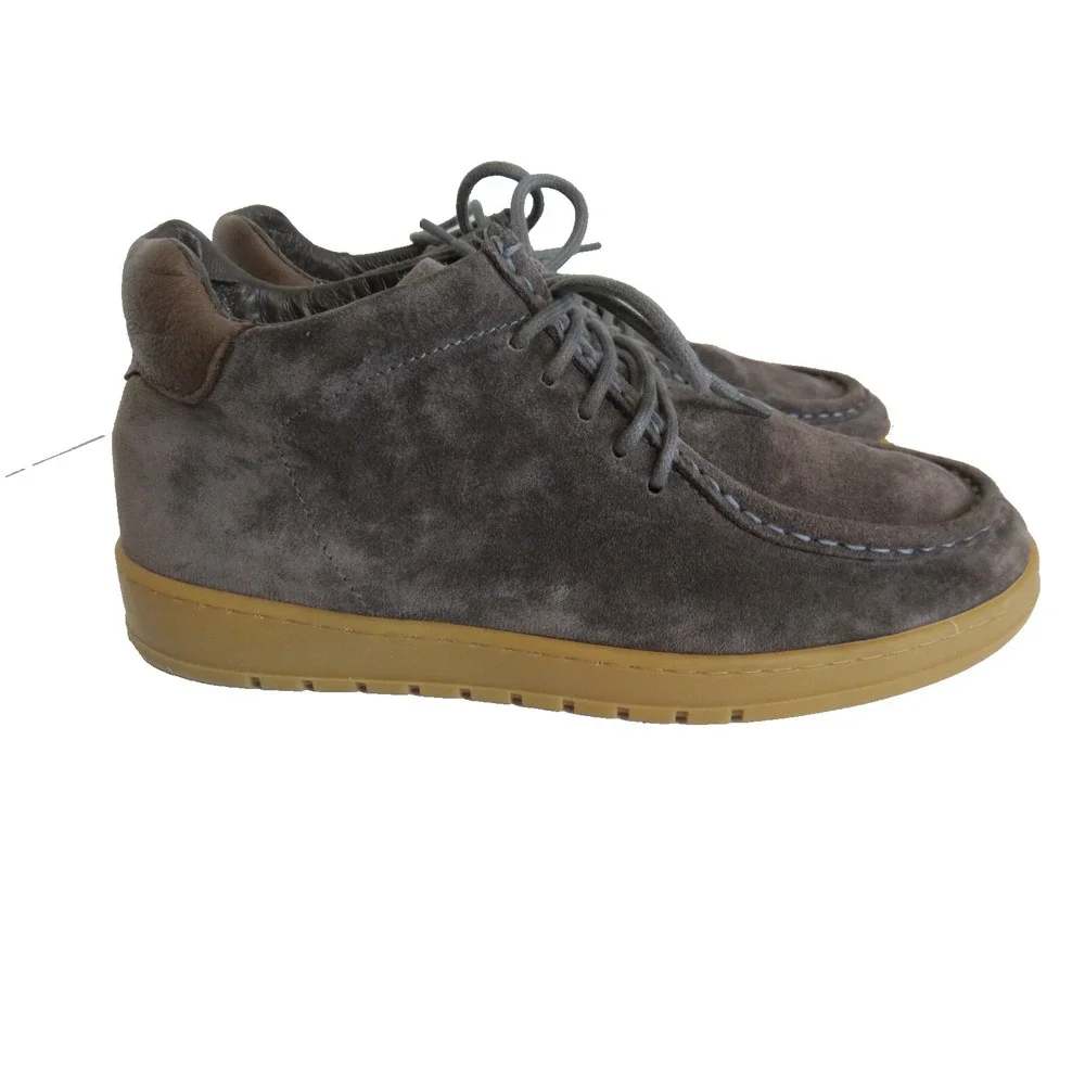 Cafenoir Men's Gray Suede Leather Lace‎ Up Desert Boots Sz 40 US 7.5